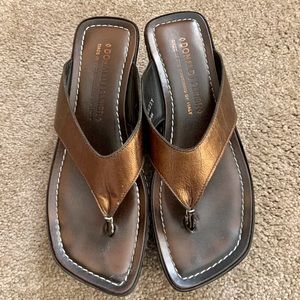 Donald J Pliner Bronze Wedge Platform Sandal Sassy